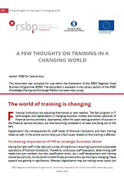A few thoughts on training in a changing world