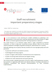 Staff recruitment: important preparatory stages