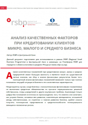 Анализ качественных факторов при кредитовании клиентов микро, малого и среднего бизнеса.